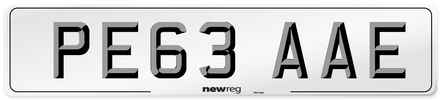 PE63 AAE Number Plate from New Reg